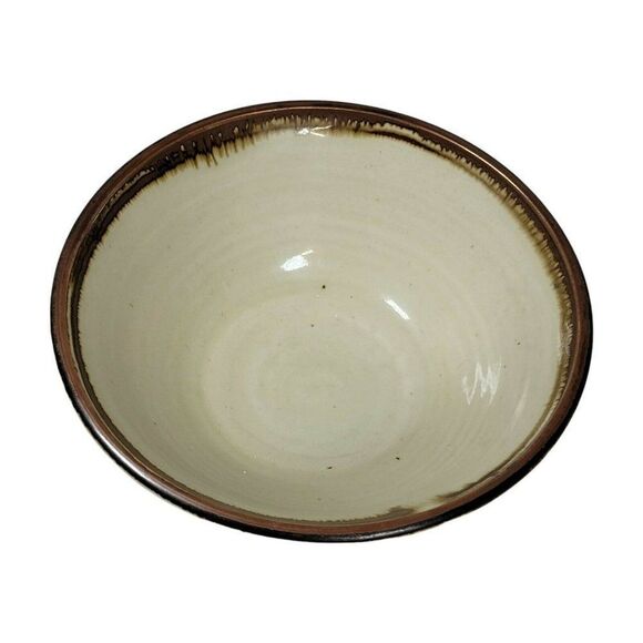 Louis Mideke Studio Pottery Northwest Oriental Symbol Serving Abstract Art Bowl - Picture 2 of 7